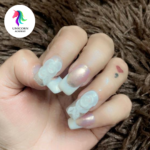 Unicorn Academy India | Chic and sophisticated French nails with a chrome touch.