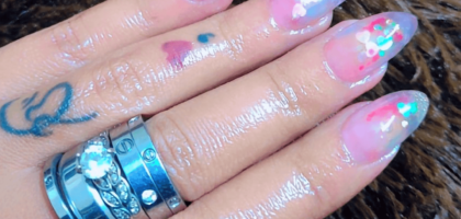 How to Fix Nail Health Mistakes | Model Hands Displaying Translucent Glassy Nails Created by Unicorn Academy Student