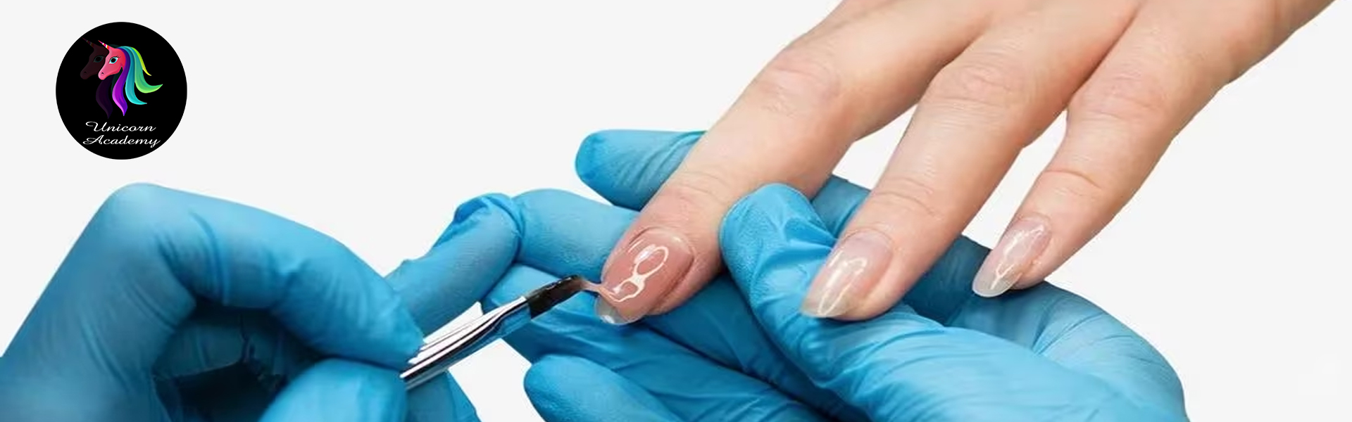 "Hands-on learning: Applying acrylic nails during a nail extension course"