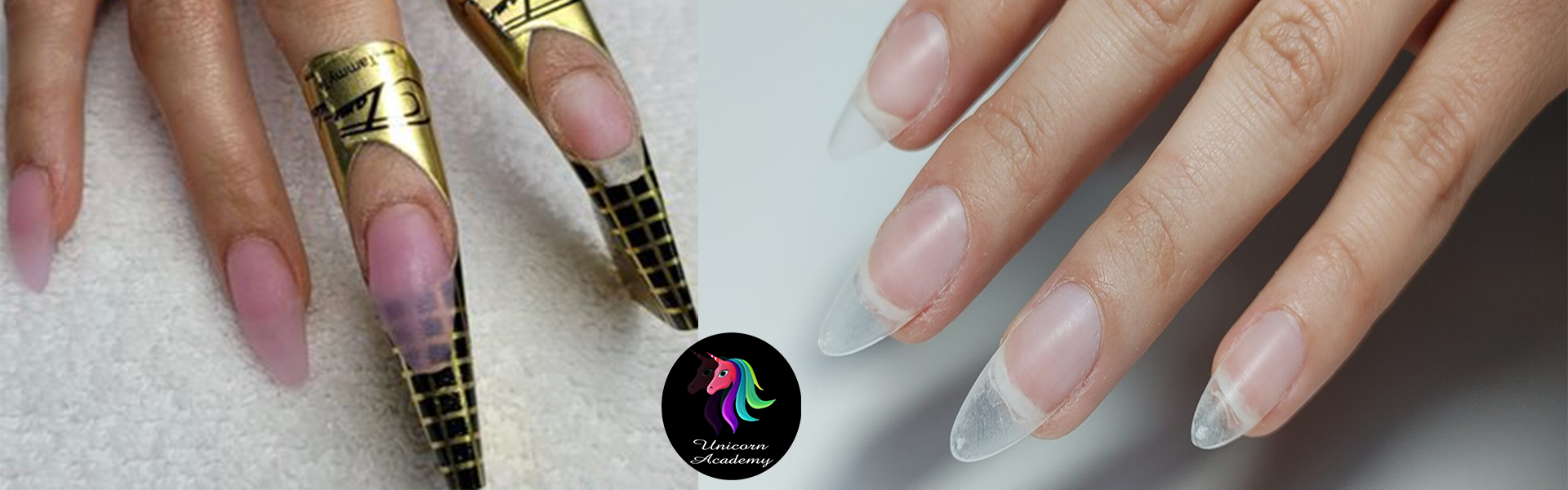 Sculpture Nails | Close-up of nail technician sculpting acrylic powder/gel onto a client's natural nail to create an extension