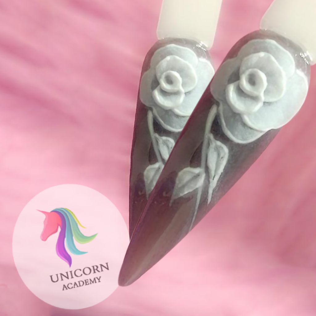 Unicorn Academy India | Strong and versatile acrylic nail extensions with 3D art.