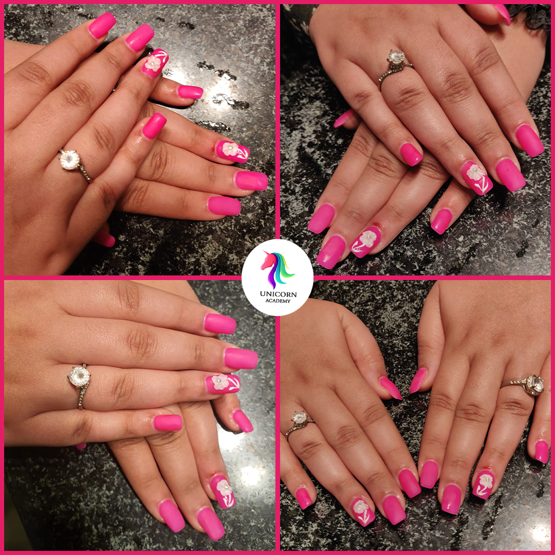 Unicorn Academy India | Soft and sophisticated matte finish gel extensions.